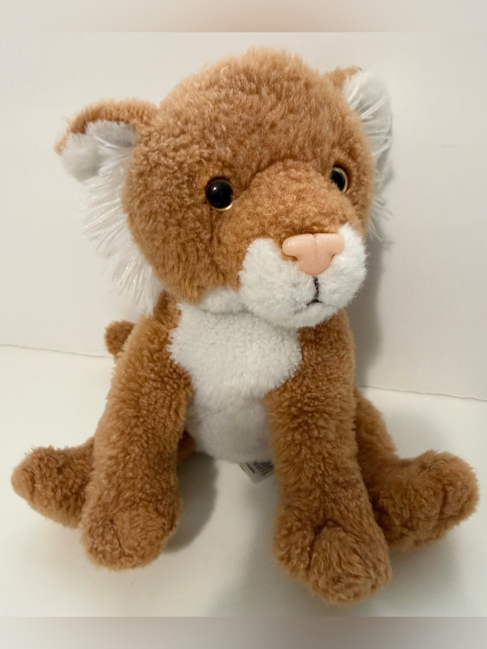 Vintage Fiesta Plush Small Pet Lion Toy - Brown and White